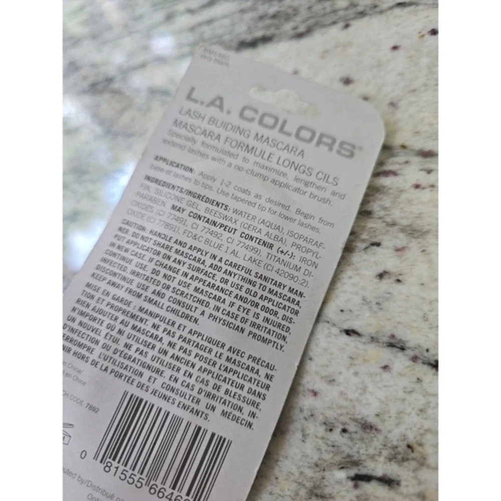 Mascara LA colors very black‎ new in package